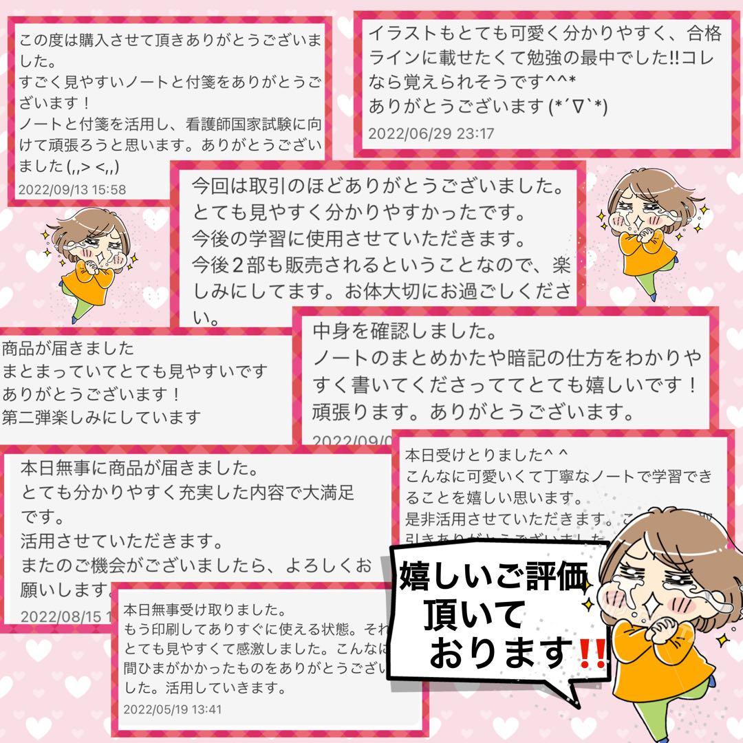 激安‼️ 看護師国家試験まとめノート 付箋ノート 国試 解剖生理学 看護学生