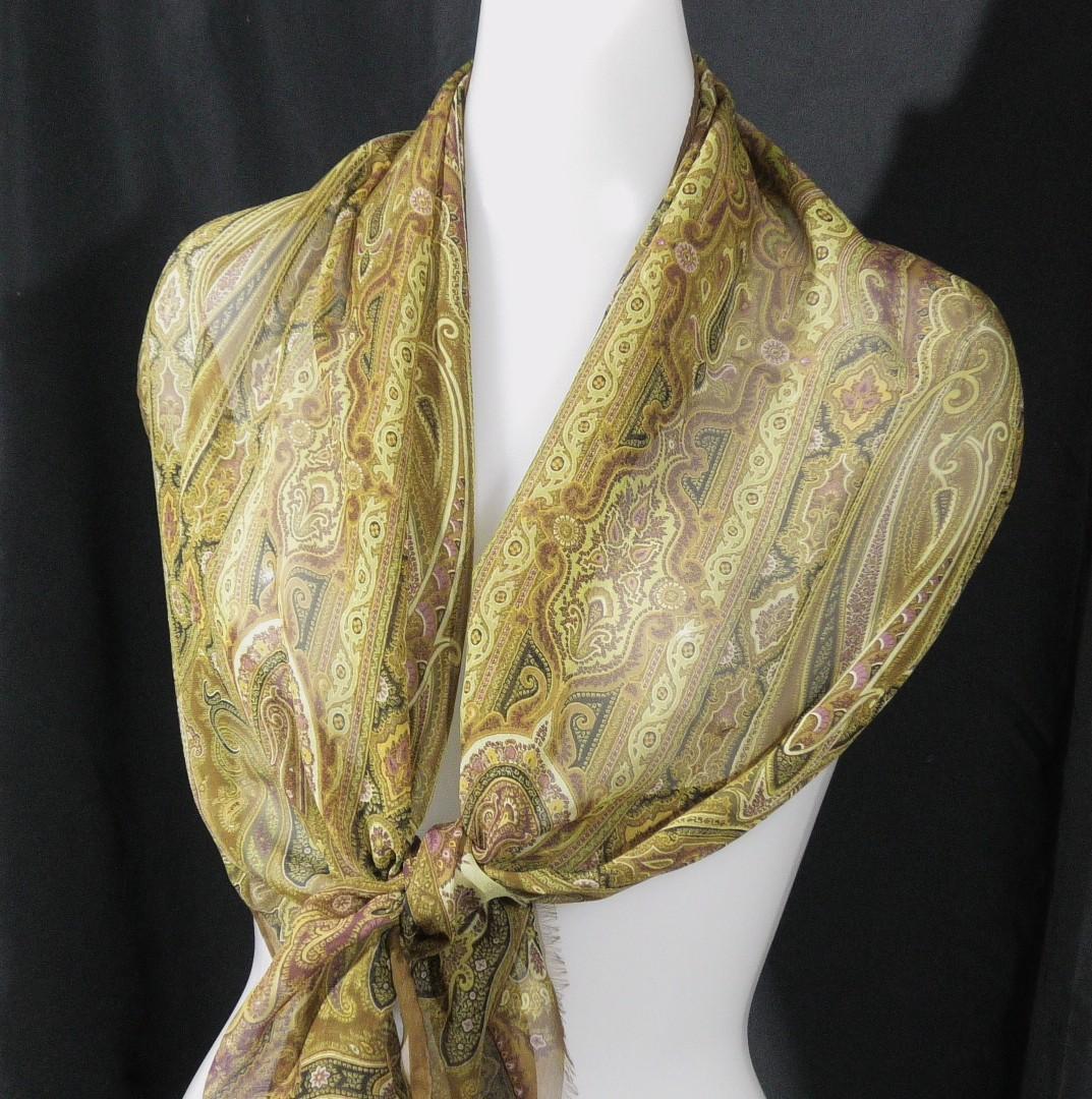 極美品　ETRO エトロ　大判ストール　スカーフ　シルク100％　 D539