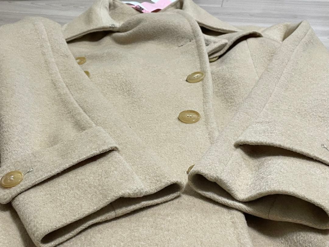 シミあり マックスマーラ MAX MARA キャメルヘア コート 42