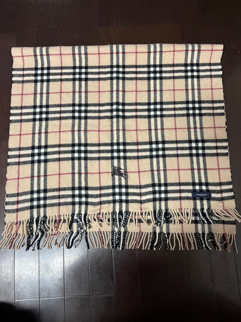 BURBERRY LONDON wool 100% 膝掛け 大判ストール