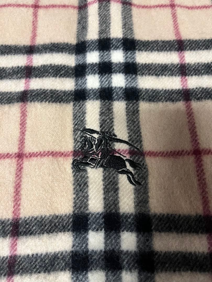 BURBERRY LONDON wool 100% 膝掛け 大判ストール