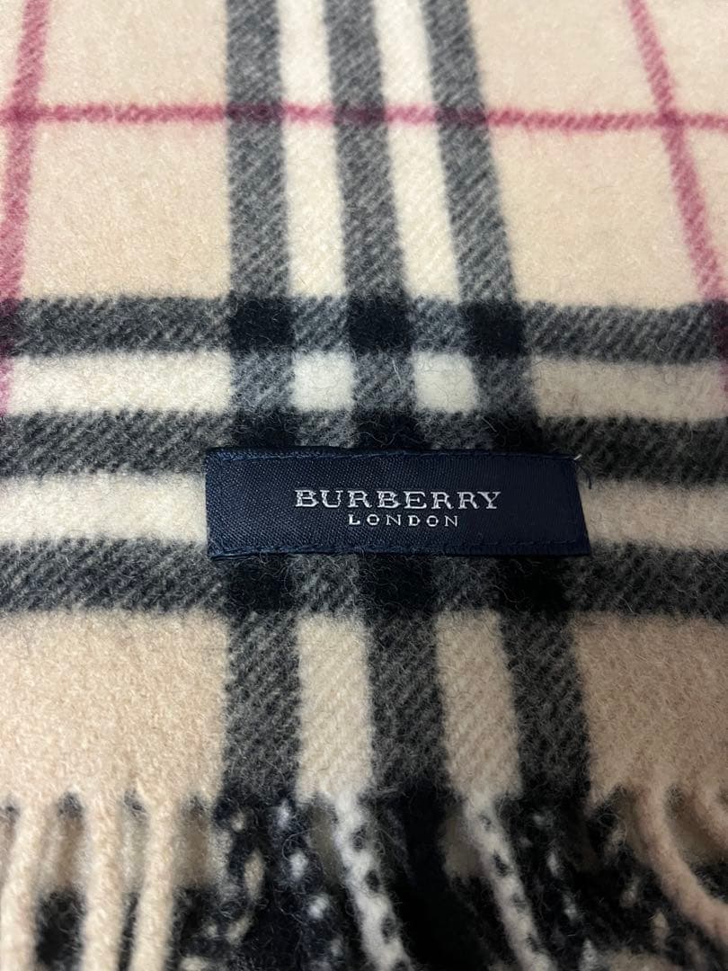 BURBERRY LONDON wool 100% 膝掛け 大判ストール