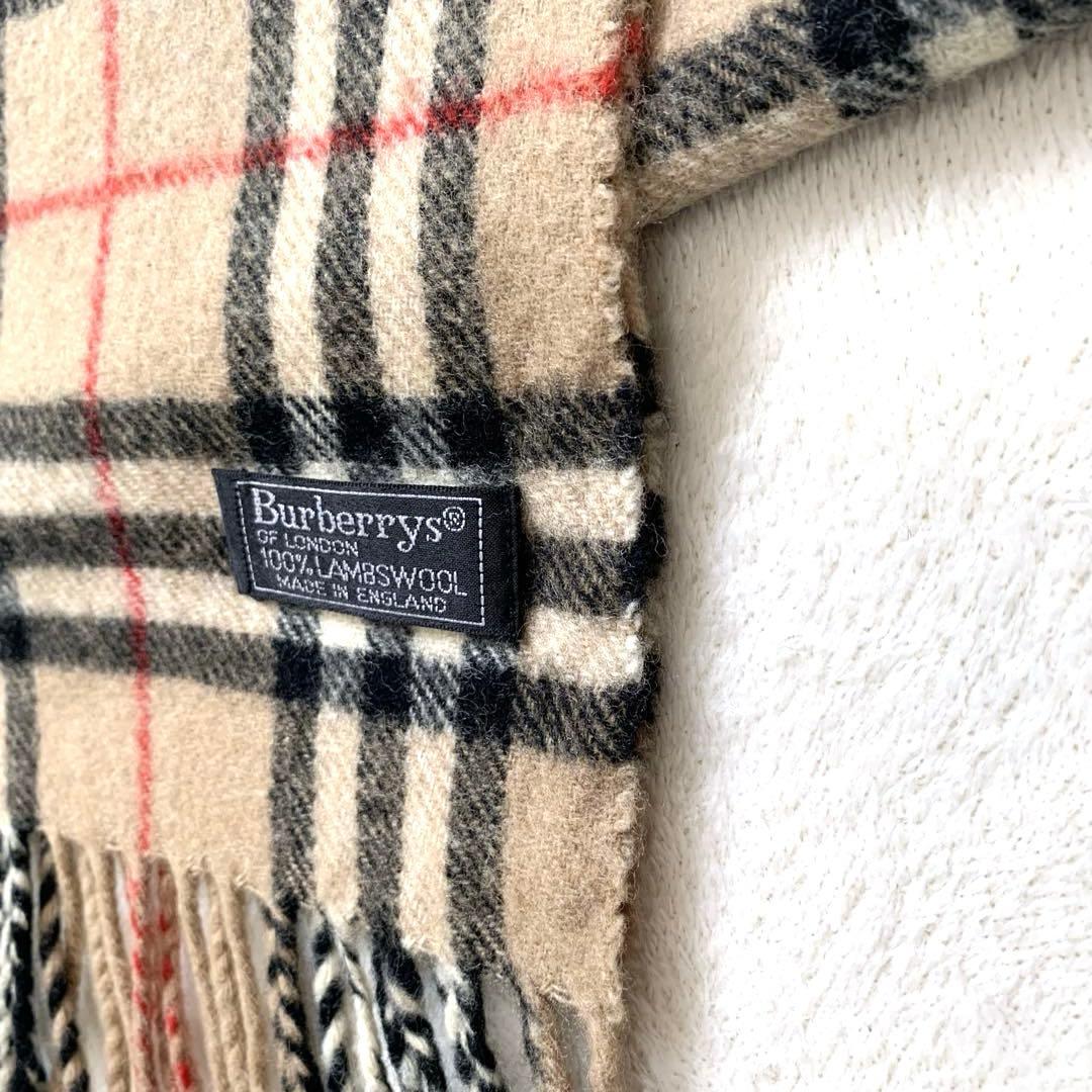 Burberry's バーバリー　ウールマフラー　ノバチェック　ベージュ