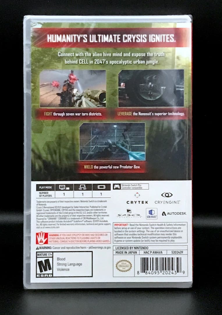 Crysis Remastered 3 クライシス Switch 新品未開封
