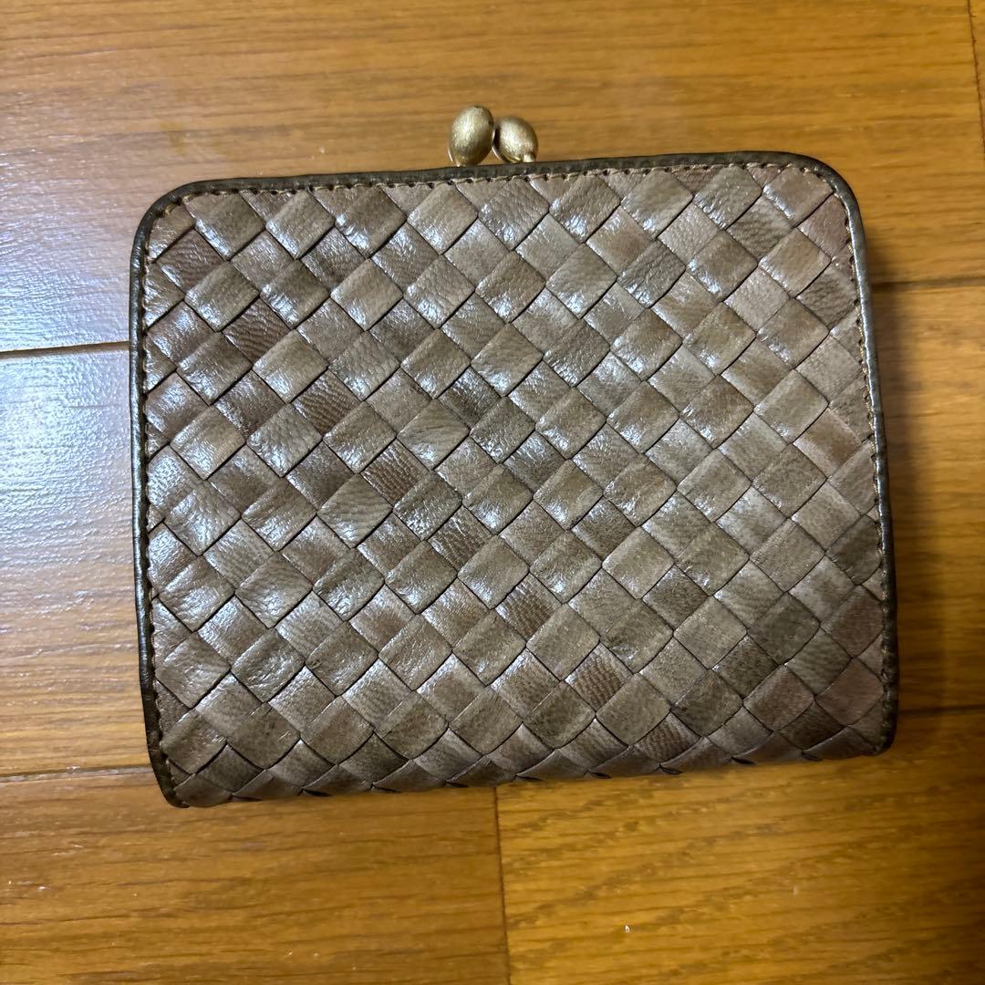 genten 編み込みデザイン 二つ折り財布