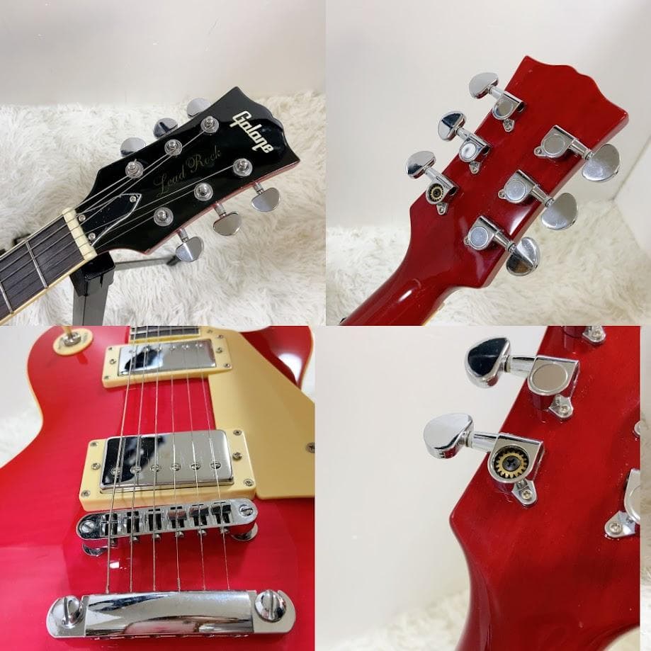 ギャラン GALAN レスポール 虎目 LEAD ROCK レッド