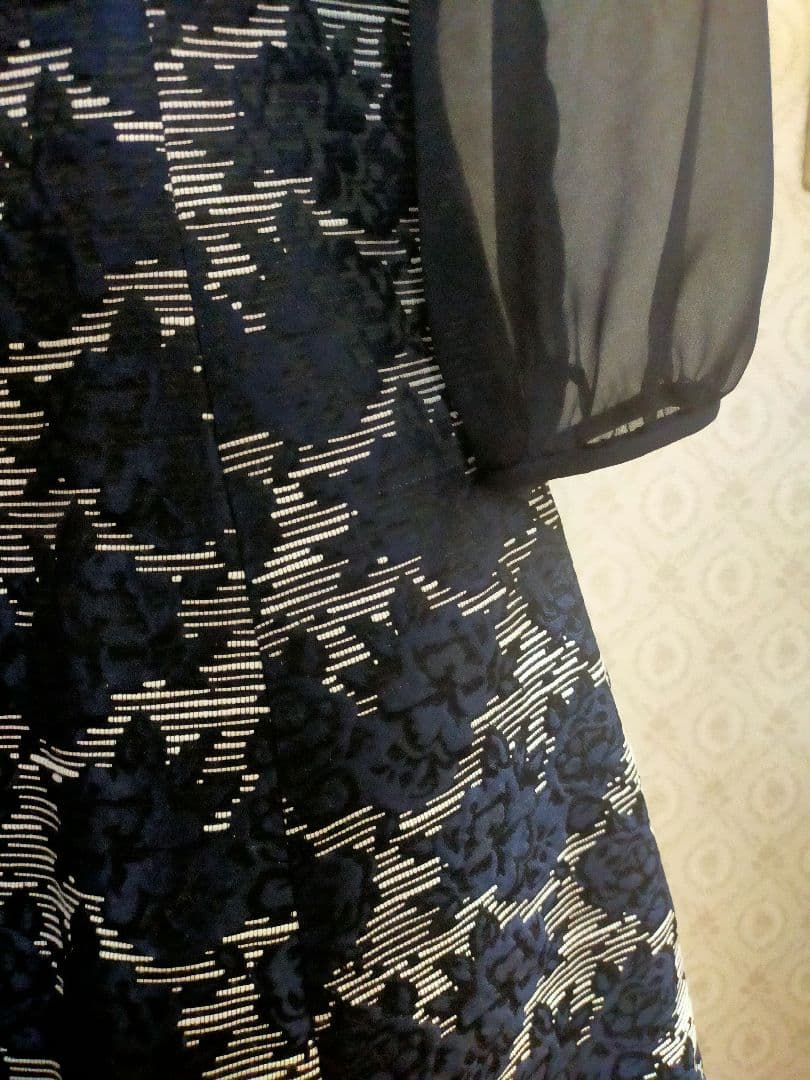 超美✿エムズグレイシー✿お花シースルー袖✿ワンピース 36★セレモニー★卒業式