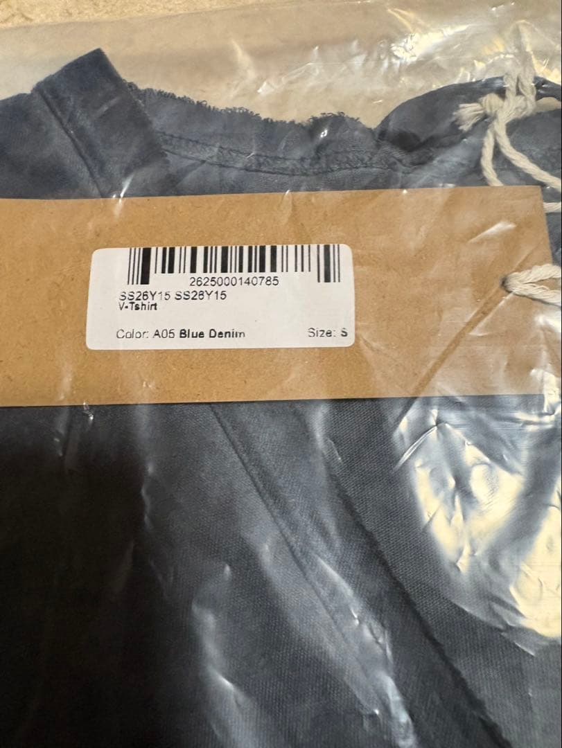 【値下げ】Salsation Blue Denim Vネック半袖Tシャツ S