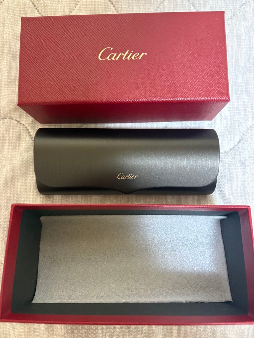 Cartier リムレス　ゴールドアイウェア　サングラス メガネ　130