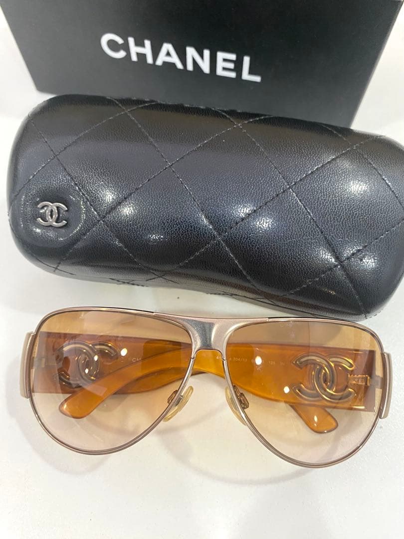 CHANEL シャネル サングラス 4153 ブラウン系 ケース付き