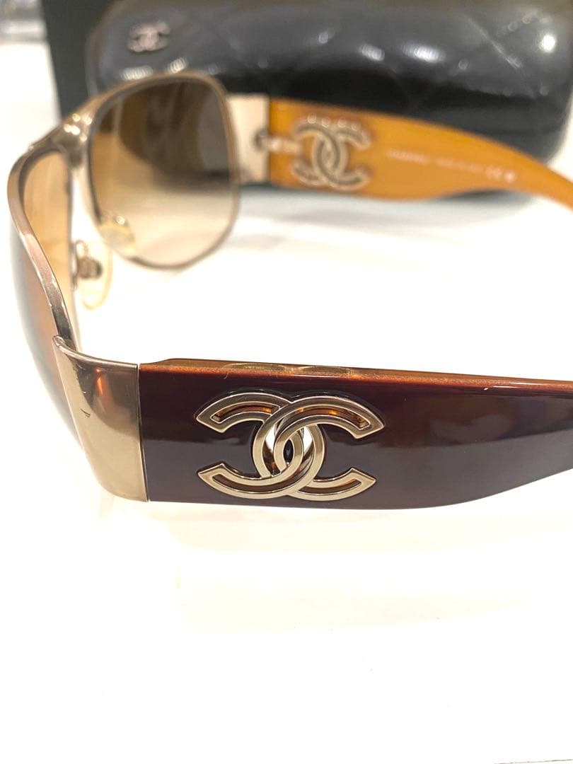 CHANEL シャネル サングラス 4153 ブラウン系 ケース付き