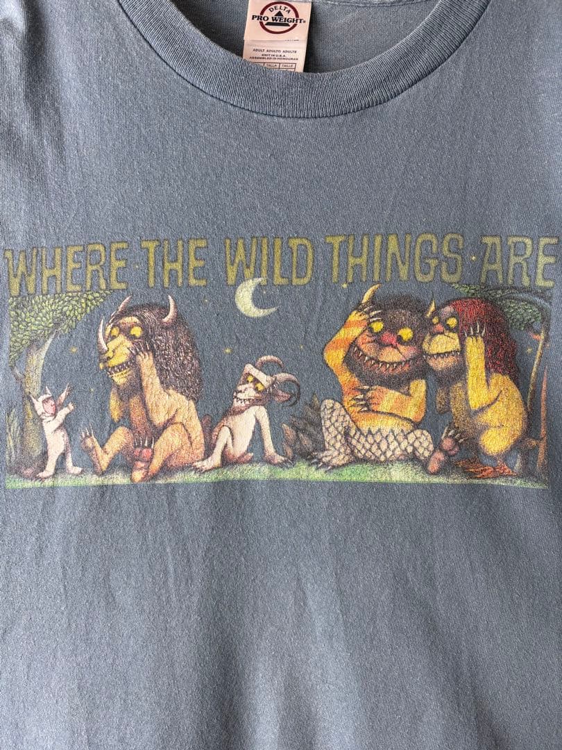 90s vintage かいじゅうたちのいるところ　プリントTシャツ　藍色