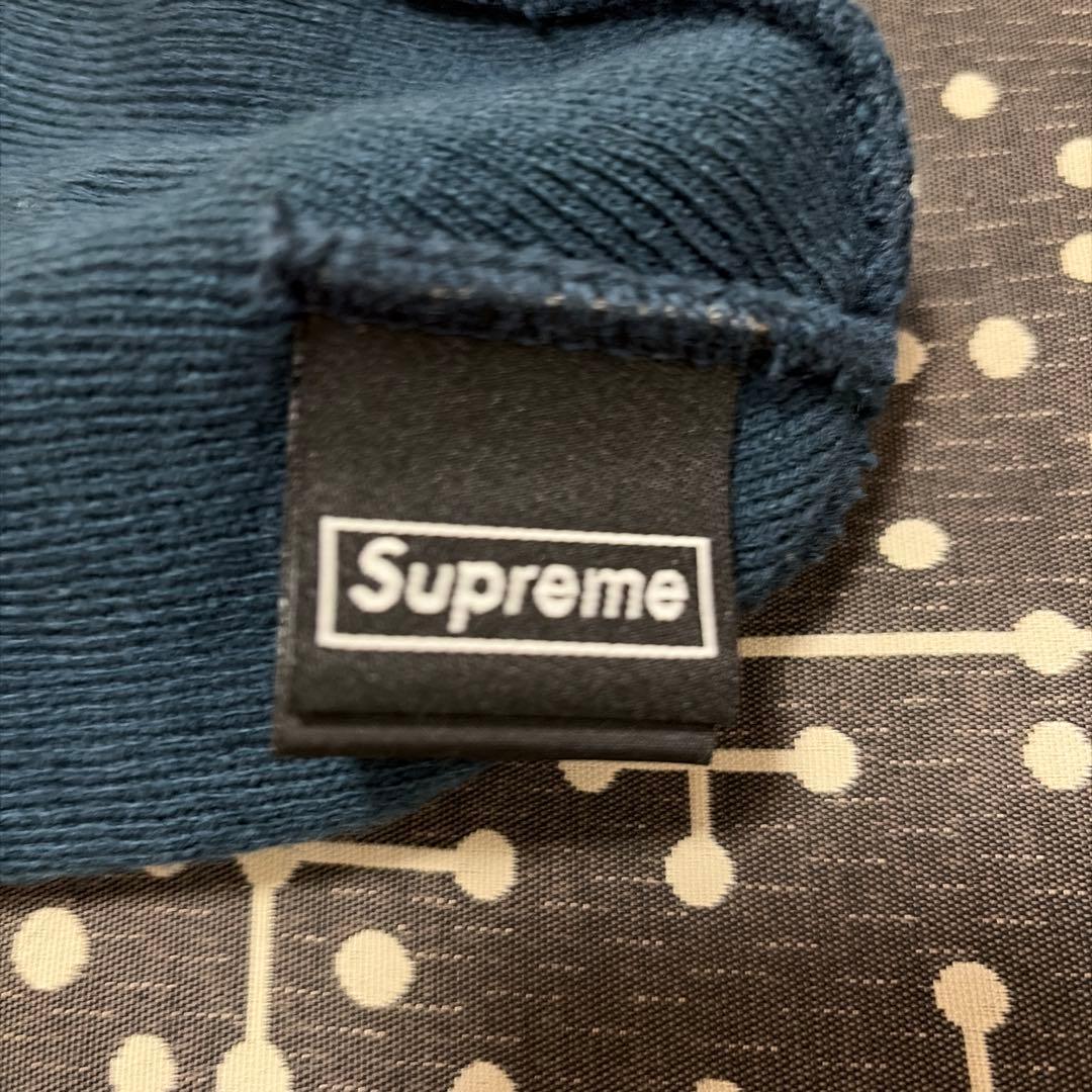 Supreme ×NEWERA クロスボックスロゴ ニット帽 ネイビー