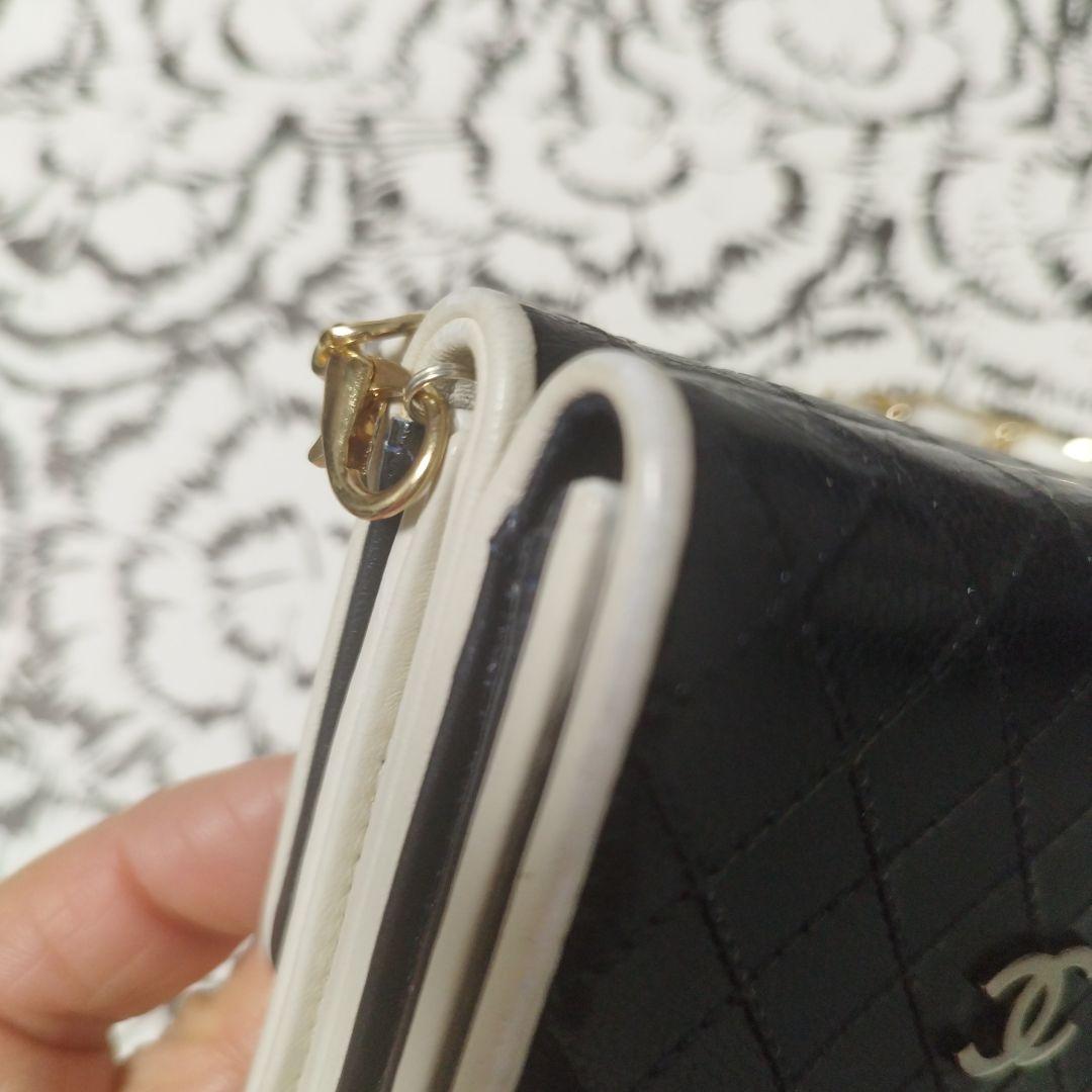 シャネル　ダブルカラー　ダブルホックコンパクト財布
