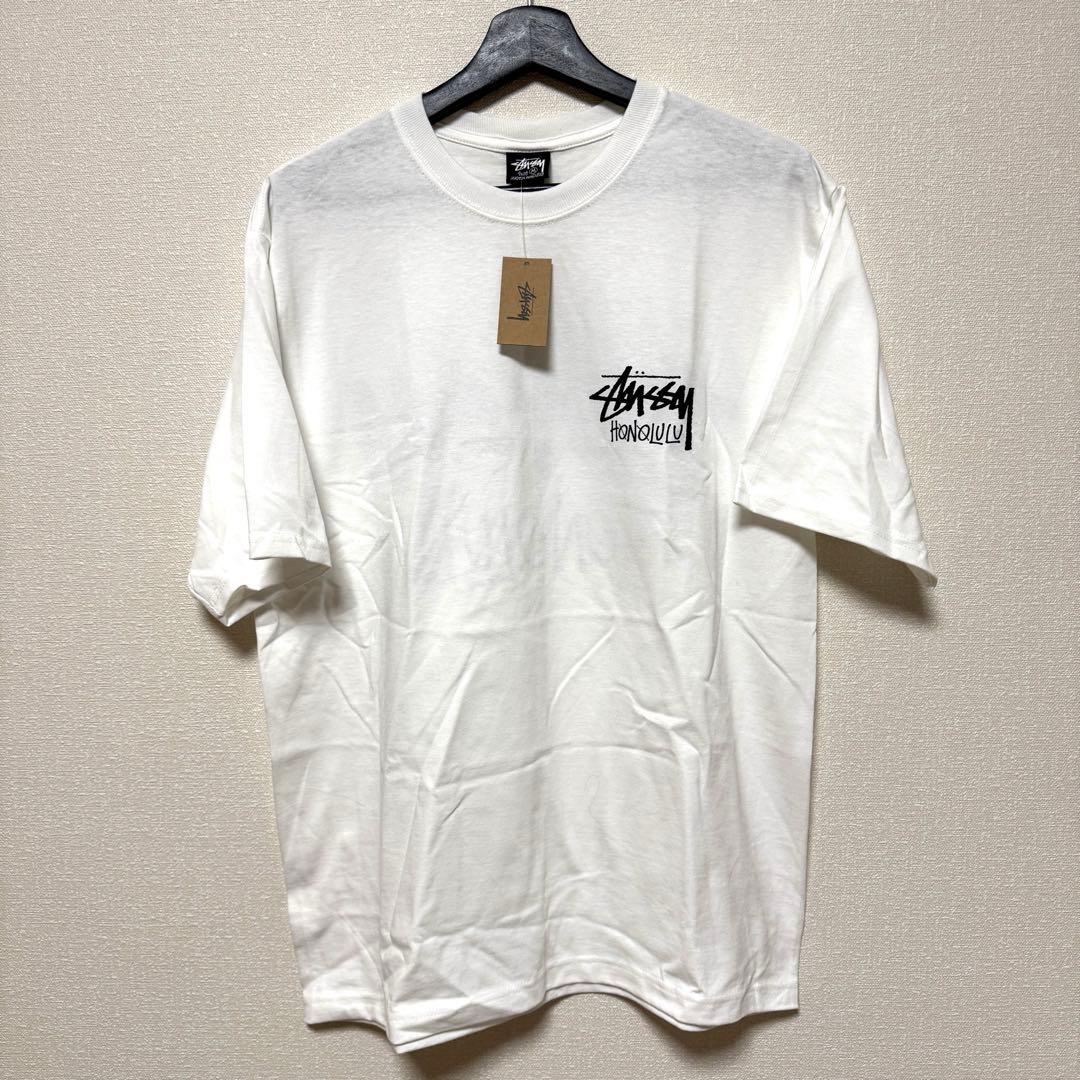 【新品未使用】Stussy HONOLULU Tシャツ 白　ハワイ　限定　M