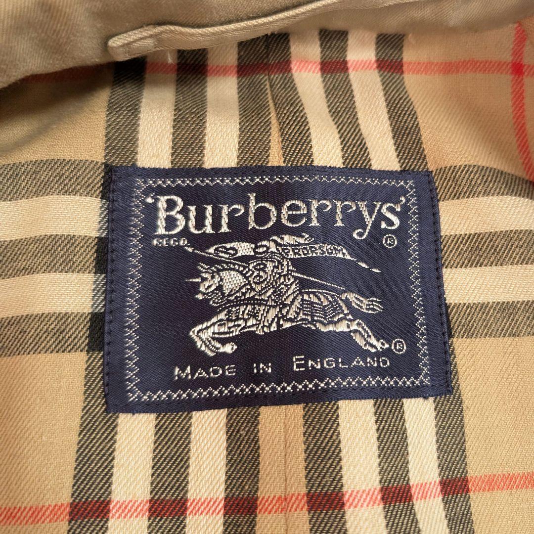 【Burberrys】美品80s~英国製トレンチコート　ベージュ　ノバチェック柄