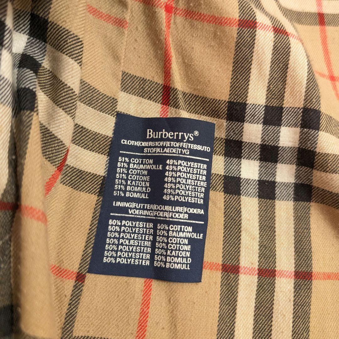 【Burberrys】美品80s~英国製トレンチコート　ベージュ　ノバチェック柄