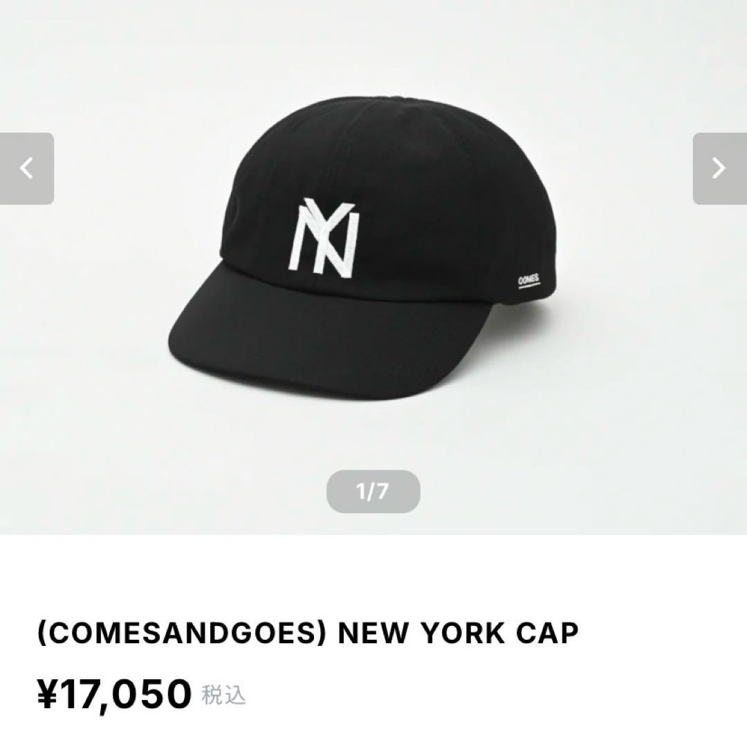 COMESANDGOES NEW YORK CAP 黒 FREE