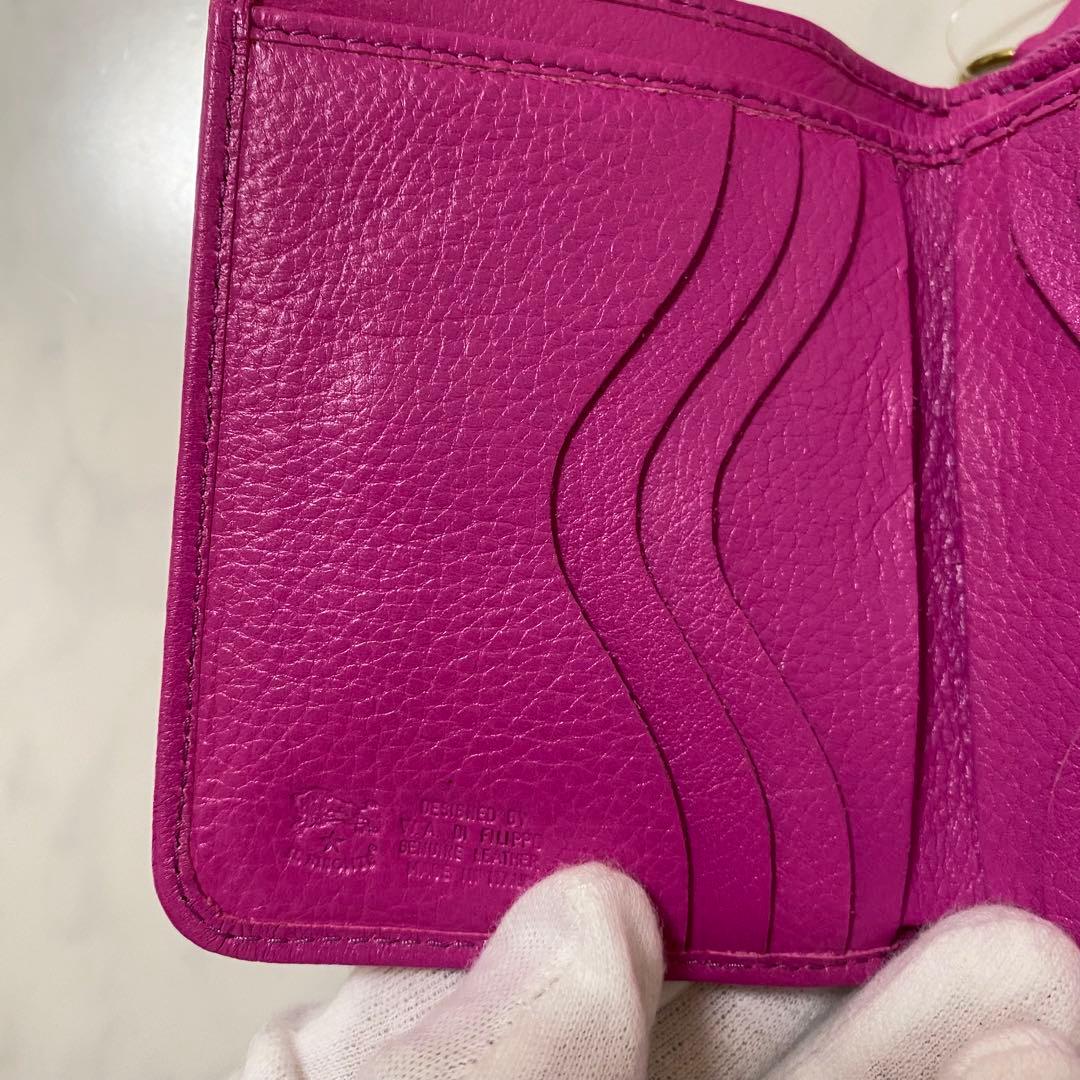 【新品未使用】IL BISONTE ラウンドファスナー 二つ折り財布 イタリア製