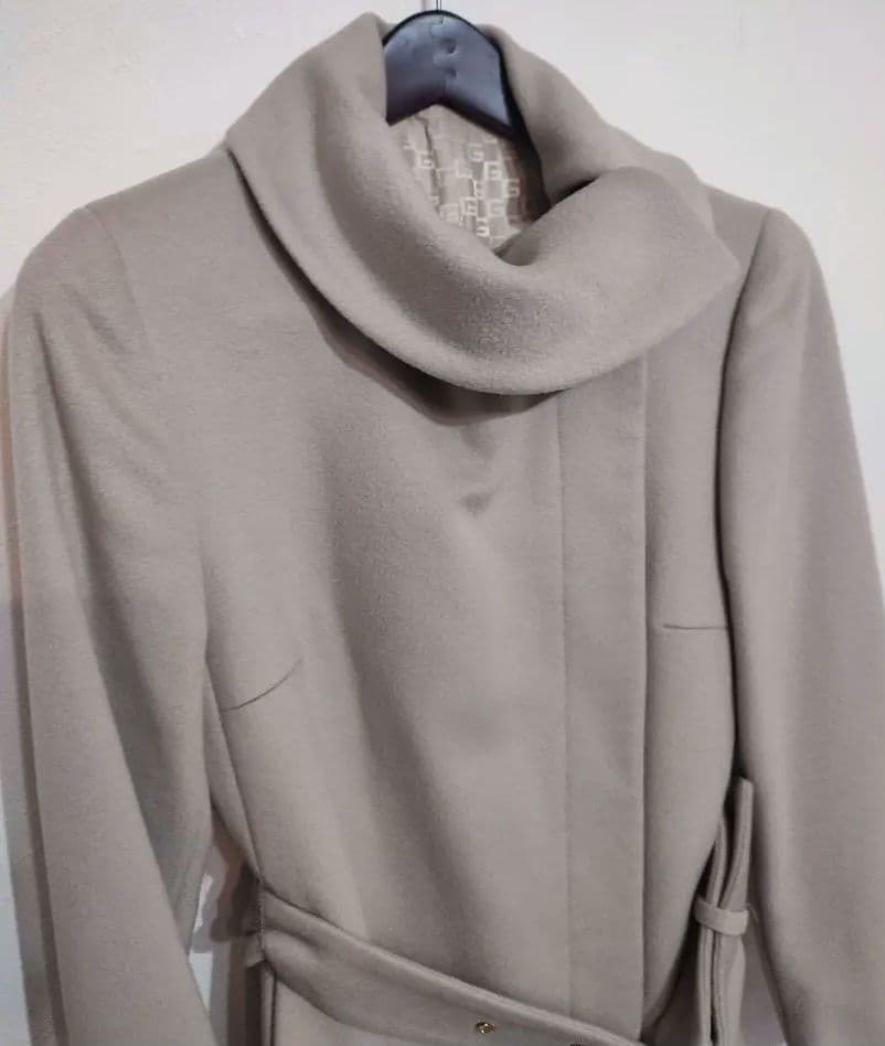 GUCCIカシミア混 ロングコート 38トムフォード期 GG総柄