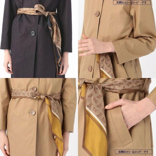 【15.9万円／春コート】　HERNO×トゥモローランド スカーフベルトコート