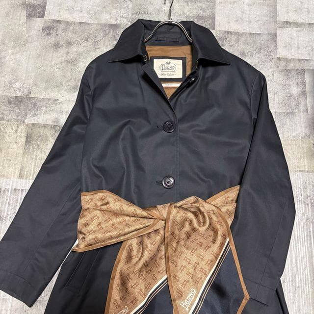 【15.9万円／春コート】　HERNO×トゥモローランド スカーフベルトコート