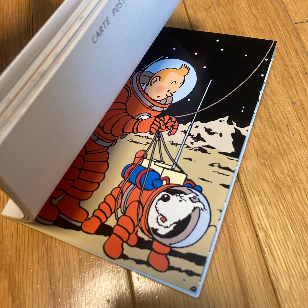 タンタンポストカードブック ファッション編 フランス 絵葉書 絵本 スノーウィ