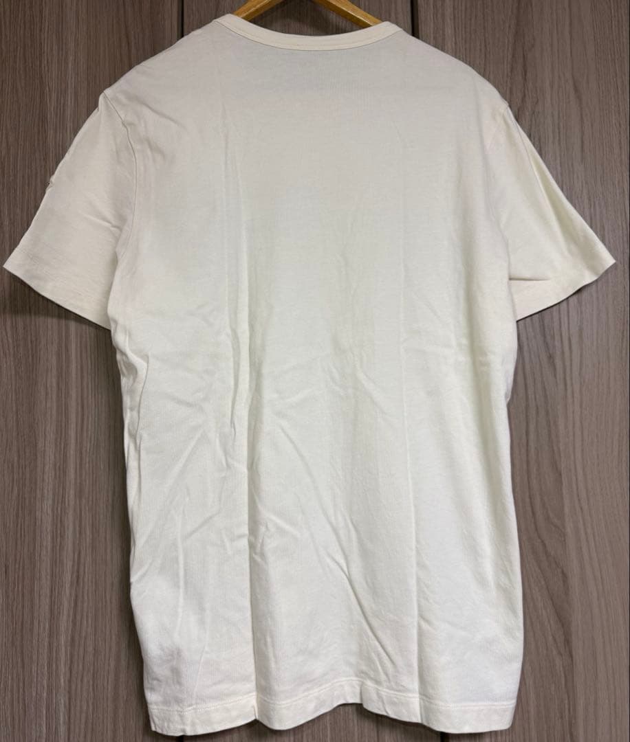 MONCLER アイボリー ストライプ Tシャツ