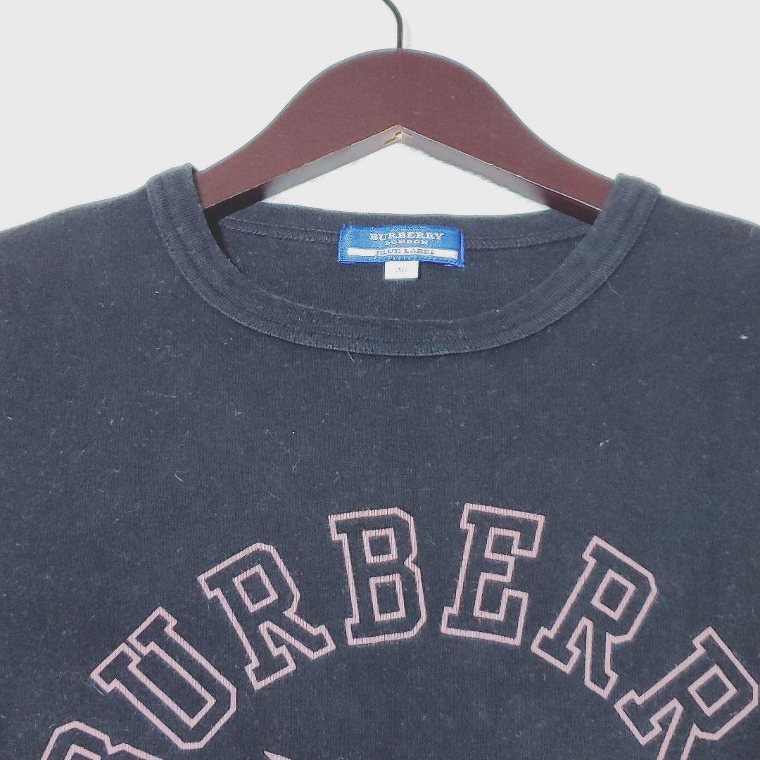 バーバリーブルーレーベル　Ｔシャツ　ビックロゴ　ホースロゴ　ブラック　38