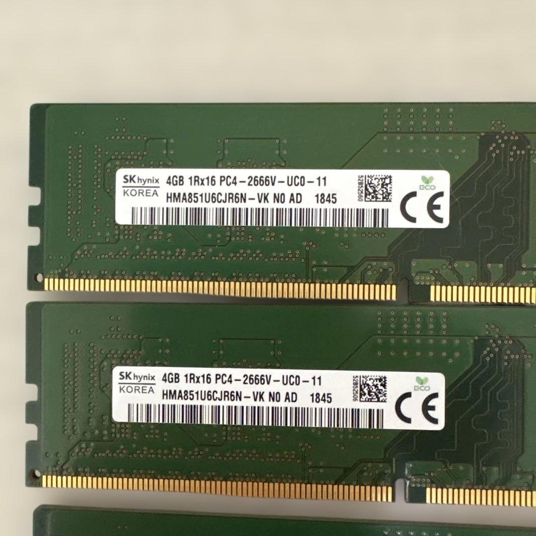 SK hynix 4GB PC4-2666V メモリ4枚セット