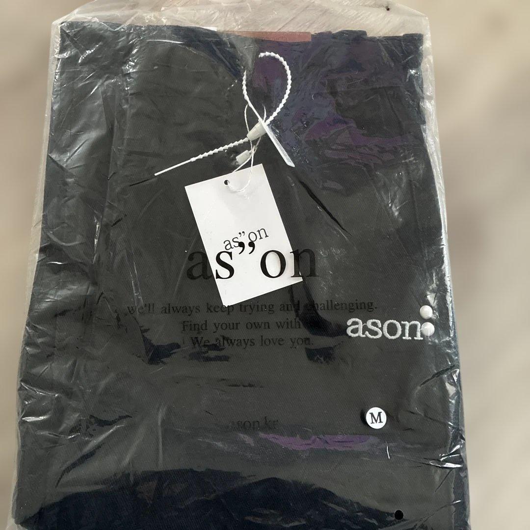 as\"on アズオン SMOG WIDE PANTS ブラック ason 韓国M
