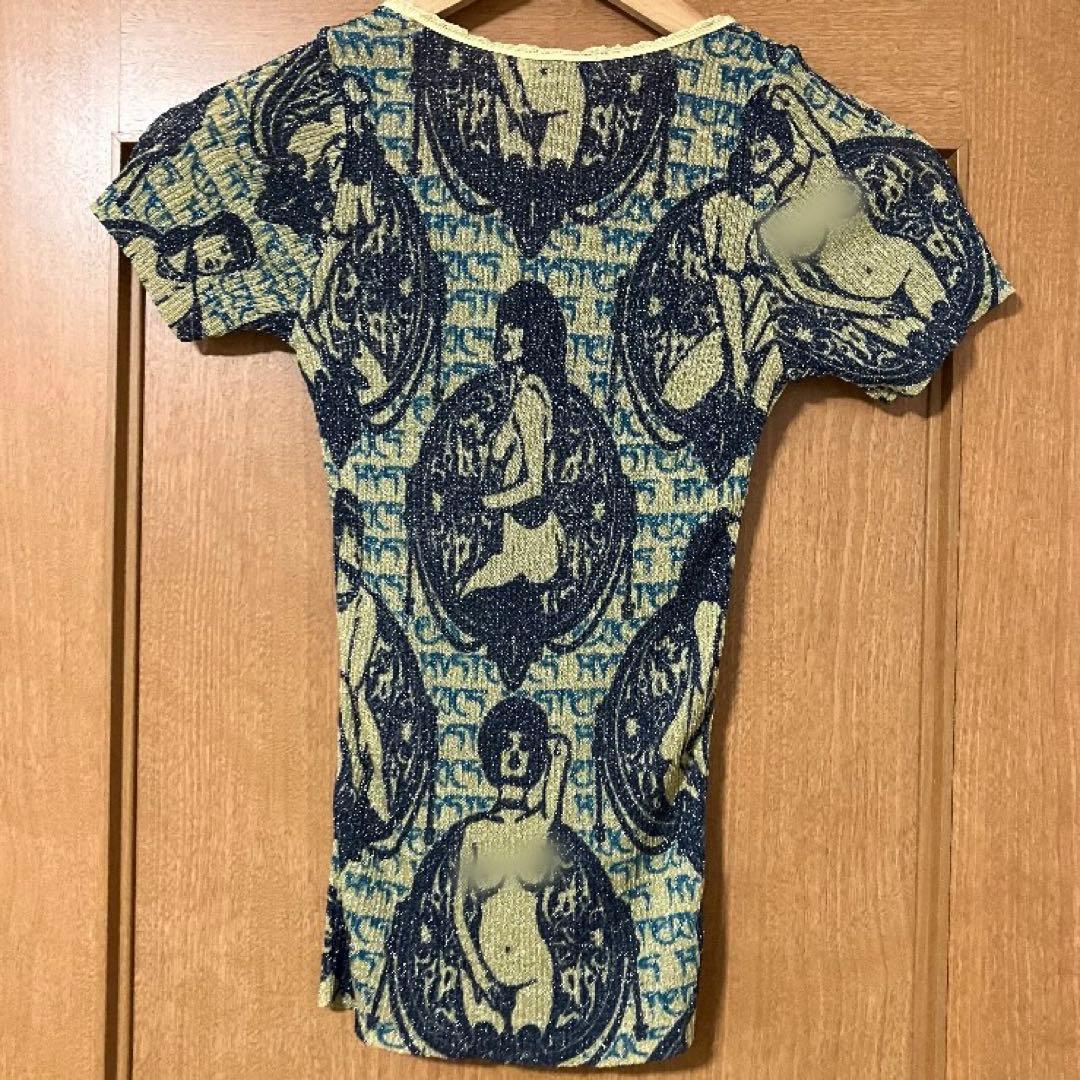 【雰囲気抜群❗️】00's HYSTERIC GLAMOUR 総ラメ チビT
