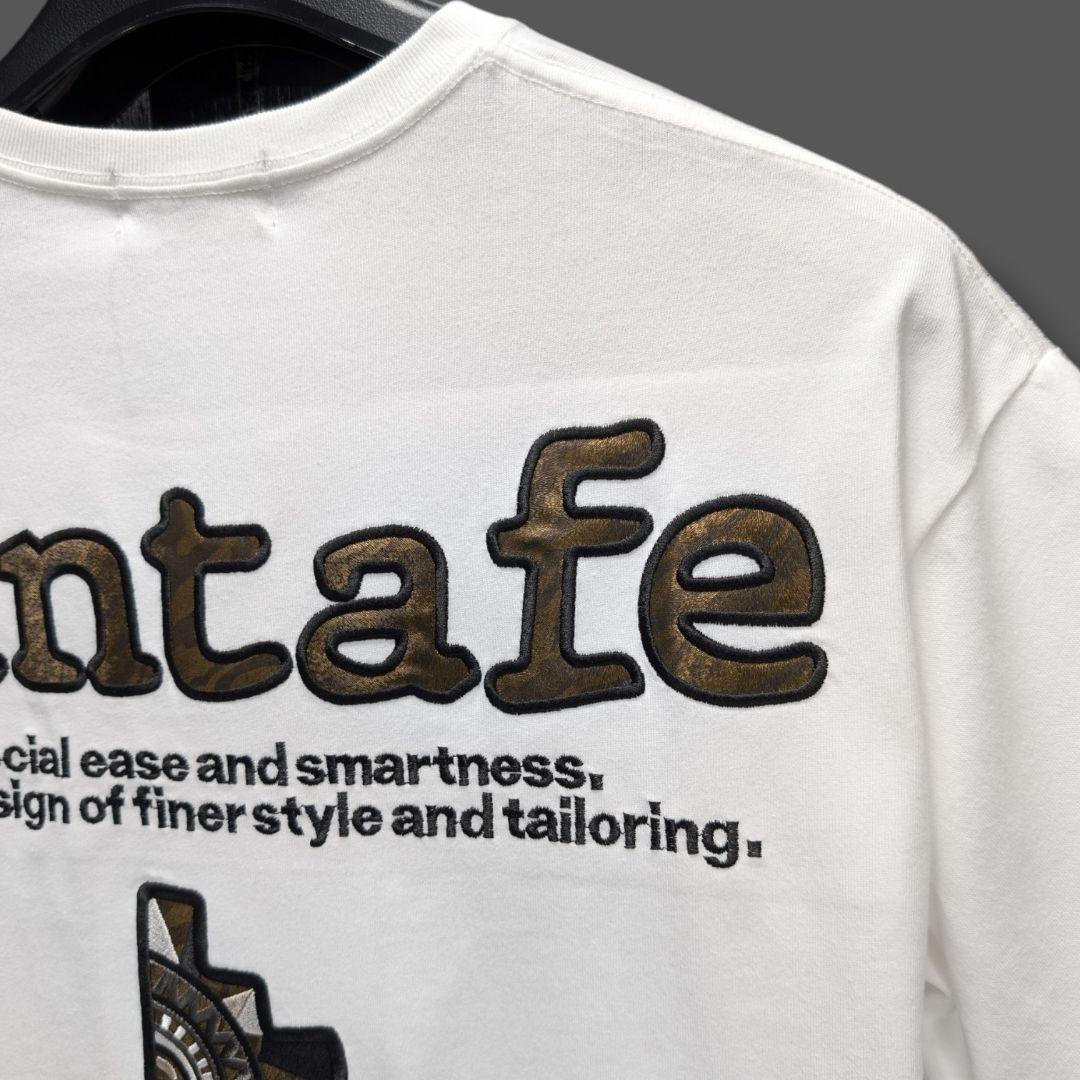 サンタフェ santafe アップリケ刺繍 タイガー柄 Tシャツ 50 j3a