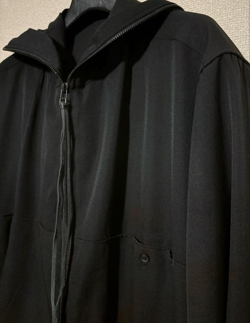 yohji yamamoto シワギャバZIPフードベスト
