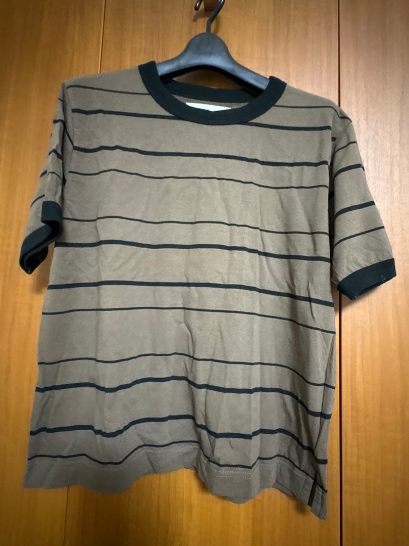 トップス MHL./COTTON LINEN STRIPE JERSEY SS