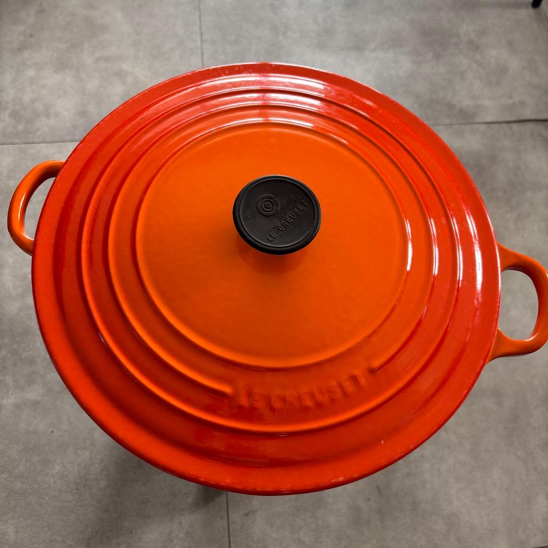 LE CREUSET オーバル鍋 30cm オレンジ