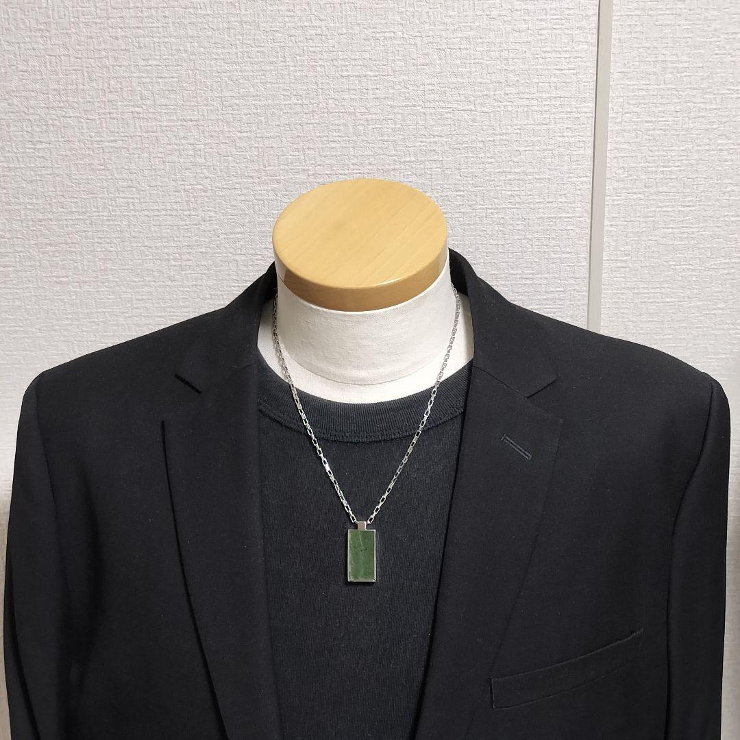 希少品 オールドグッチ ネックレス トップ ヴィンテージ 天然石 グリーン系