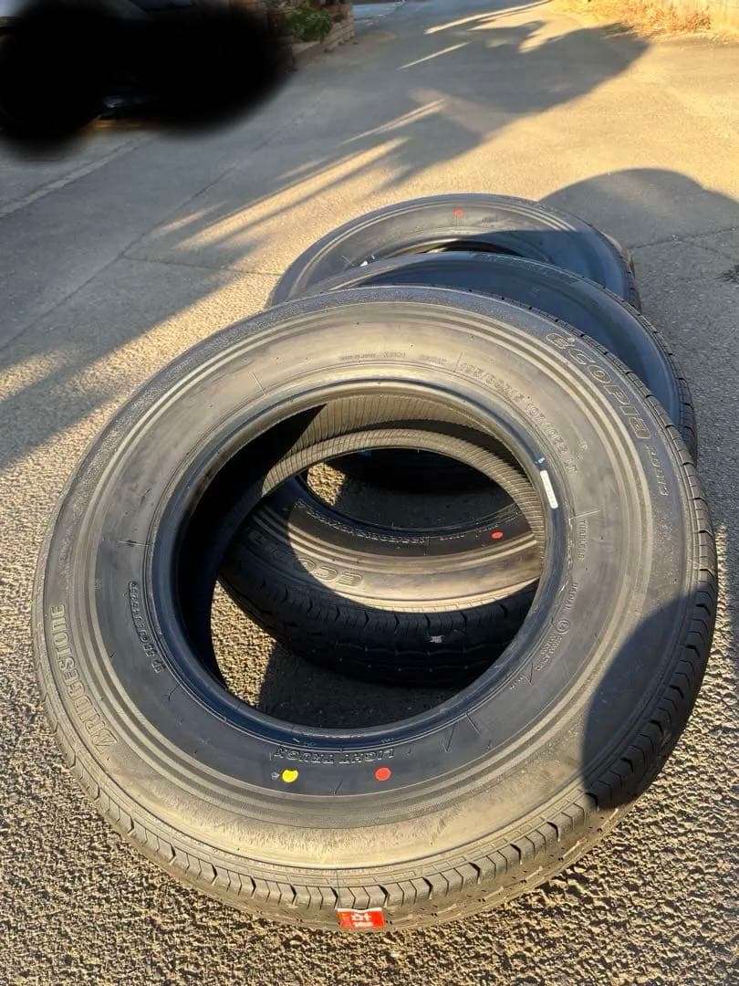 新車外しタイヤ4本195/80R15 ブリヂストンエコピアRD613 ハイエース