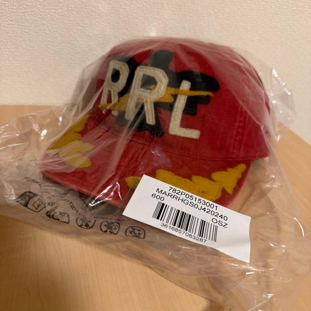 新品【RRL】ロゴアップリケド ツイル ボール キャップ