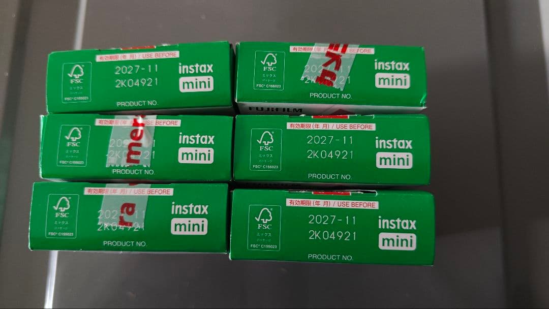 【開封済み 未使用】instax チェキ mini チェキ用フィルム 6個セット