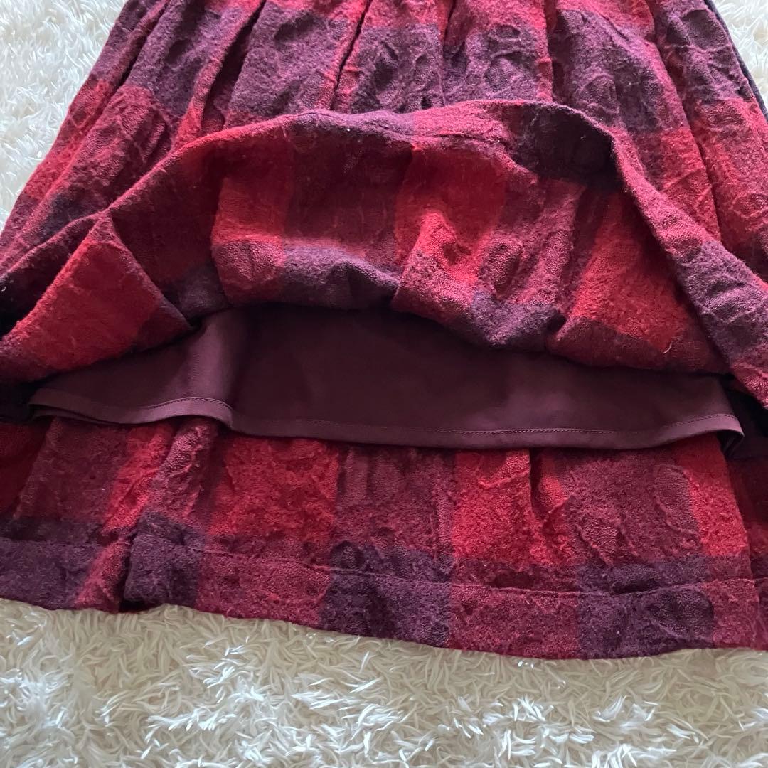 HaaT ISSEY MIYAKE ニットスカート チェック 2