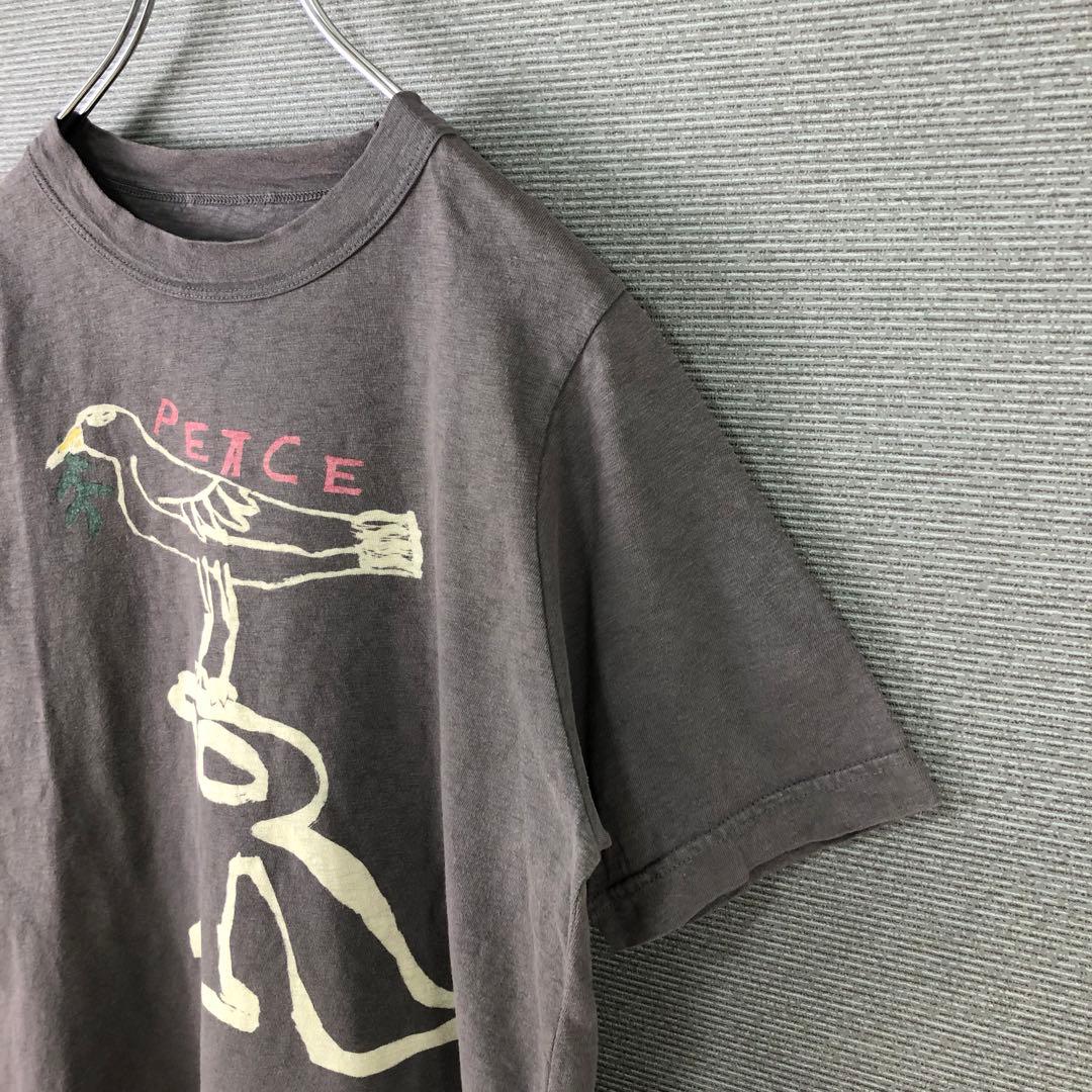 45R ピースバードプリントの90845星Tシャツ スミクロ