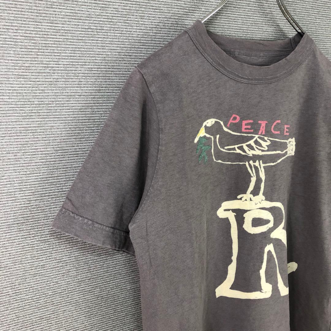 45R ピースバードプリントの90845星Tシャツ スミクロ