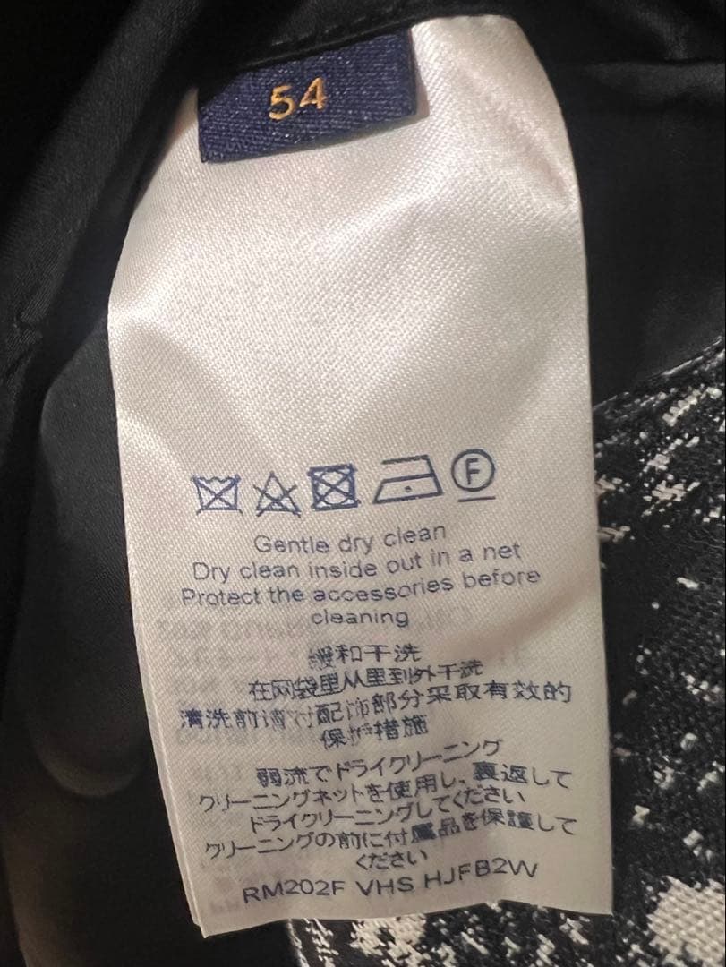 LOUIS VUITTON 20AWモノグラムチェック柄ブルゾン 52