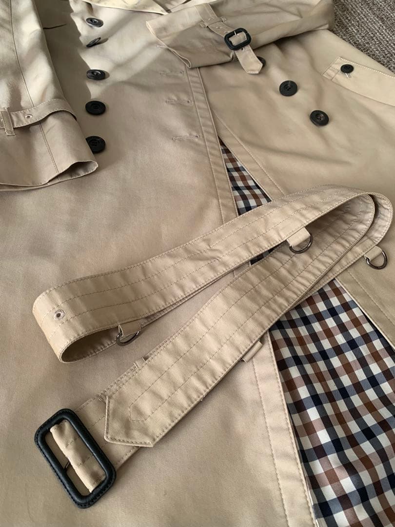 極美品！Aquascutum アクアスキュータム トレンチコート　ベージュ8号
