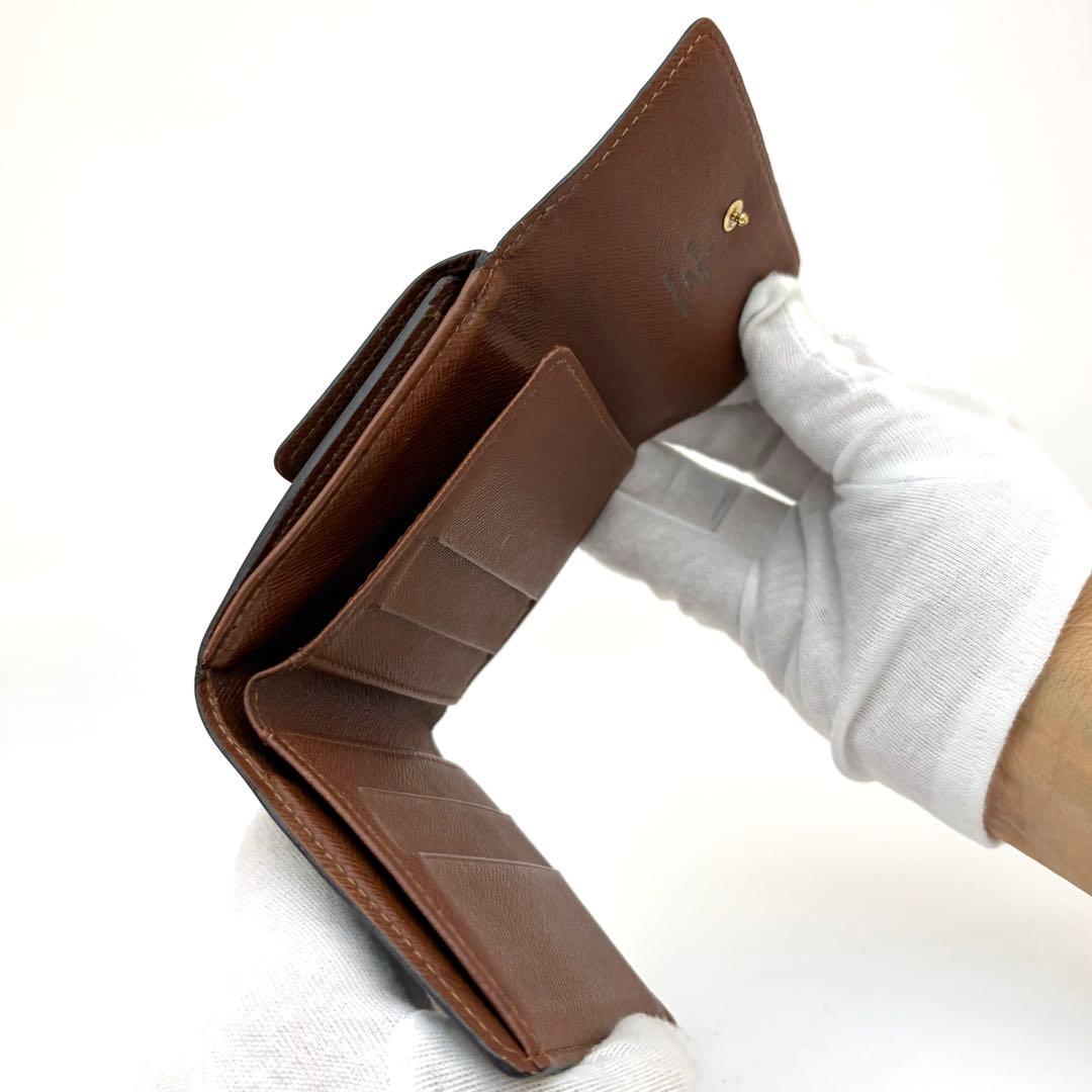 【鑑定済】ルイヴィトン モノグラム ポルトモネ ビエ カルトクレディ Wホック