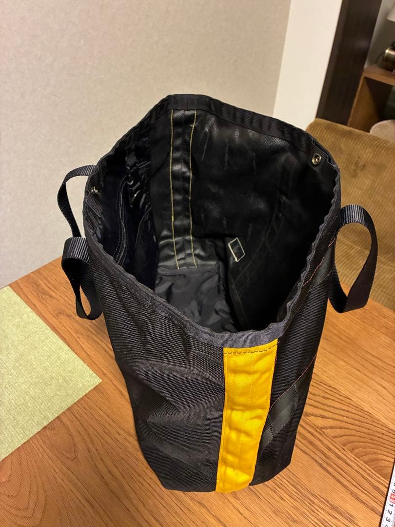 BRIEFING×BEAMS GOLF限定コラボ トートバッグ ブラックイエロー