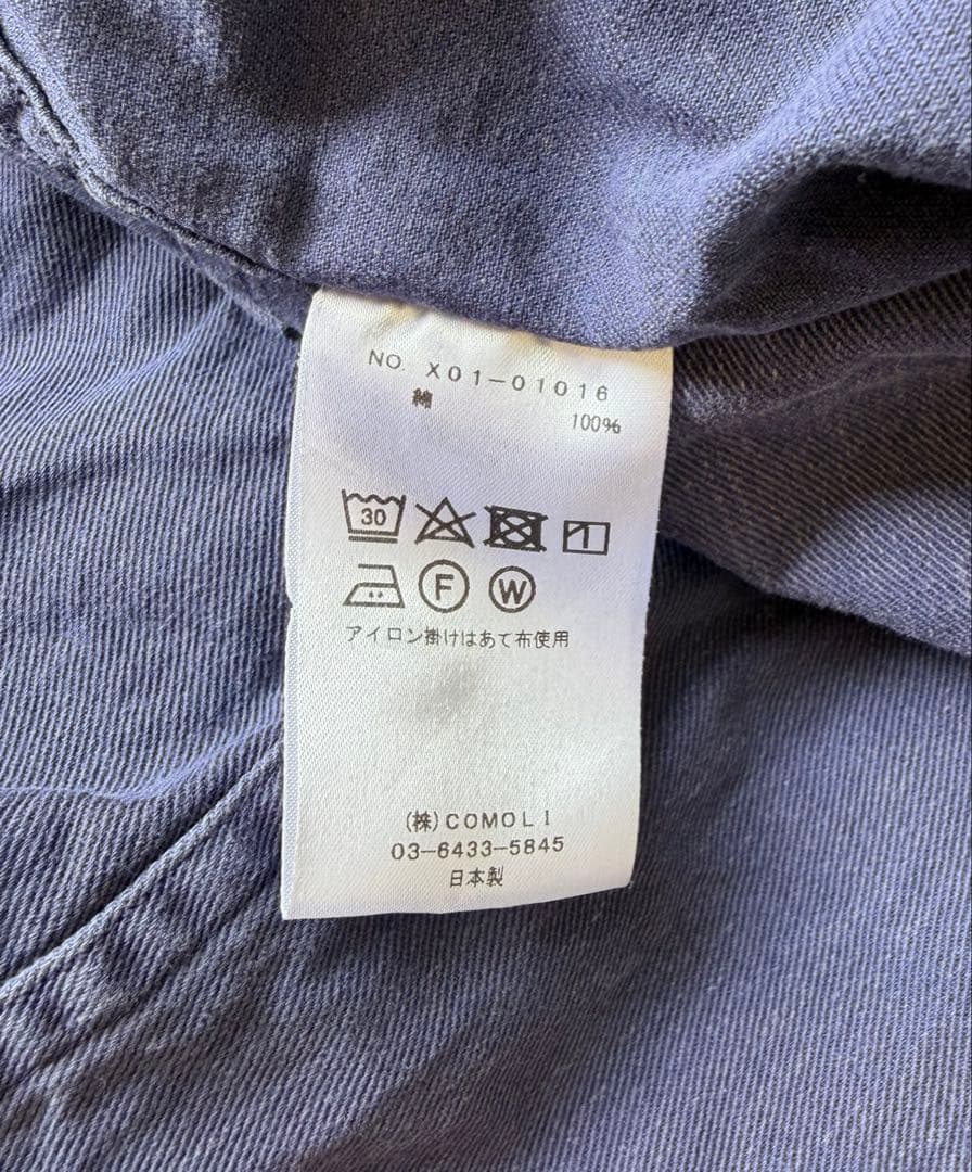 comoli 23ss コットンドリルワークジャケット size2