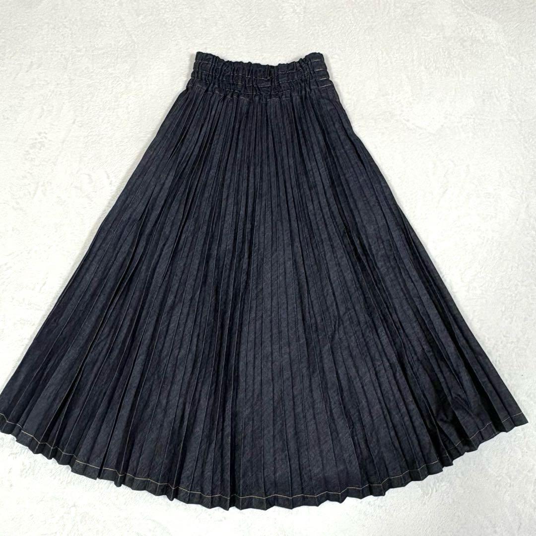 美品✨ Ripo リポトレンタアンニ　デニムロングプリーツスカート　岡山デニム