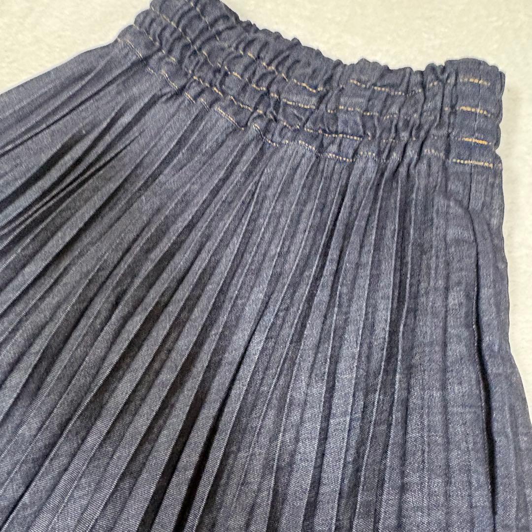 美品✨ Ripo リポトレンタアンニ　デニムロングプリーツスカート　岡山デニム